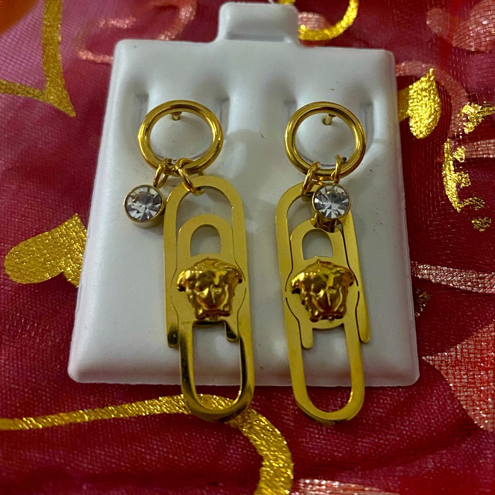 Safety Pin Gold Plated earrings